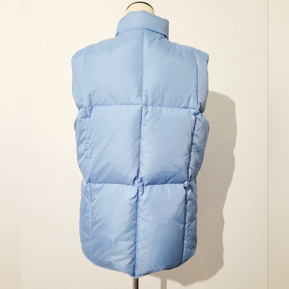 NWT Old Navy Puffer Vest Womens Medium Blue Quilted Zip Lightweight Coat - Picture 5 of 11